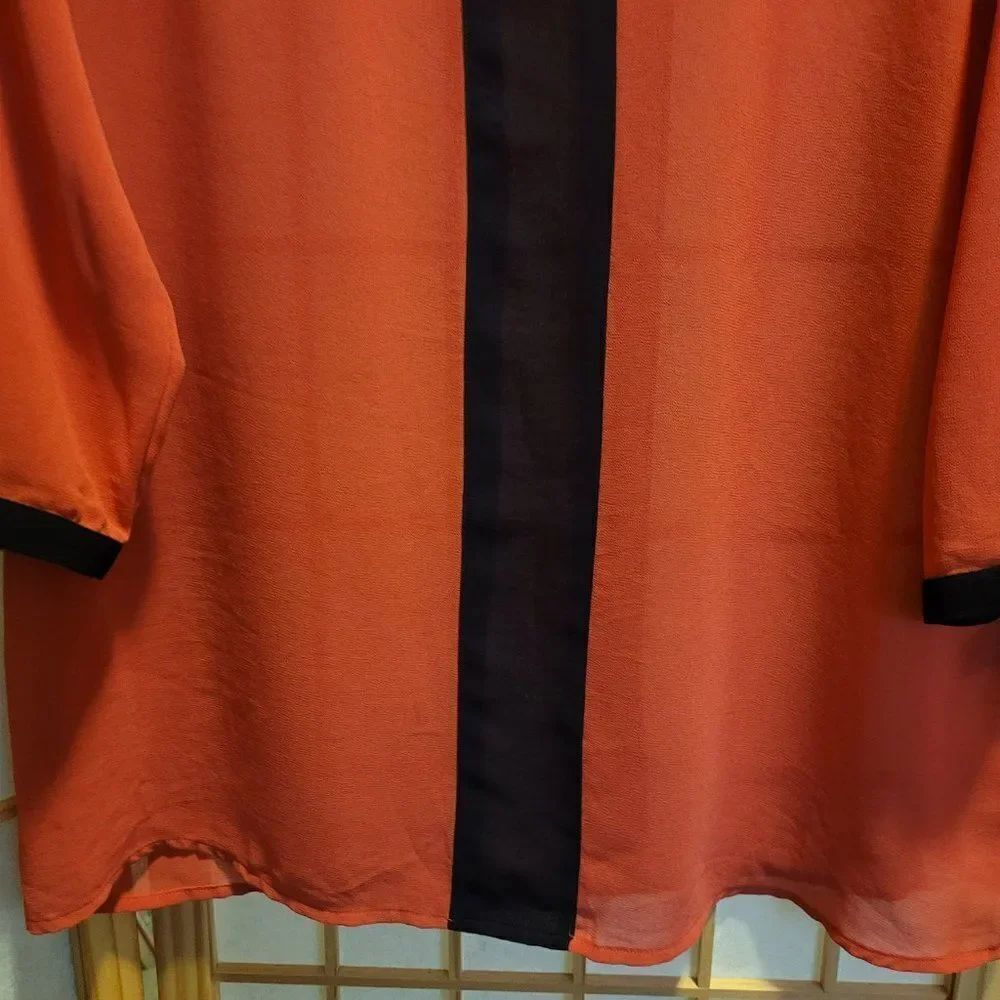 Ravel Womens Semi Sheer Blouse/Top Sz M - Picture 2 of 10